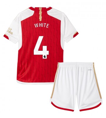 Arsenal Ben White #4 Hjemmebanesæt Børn 2023-24 Kort ærmer (+ korte bukser)